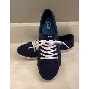 Keds Size 8 Womens  Sneakers Classic Canvas Navy Blue Lace Up Tennis Shoes